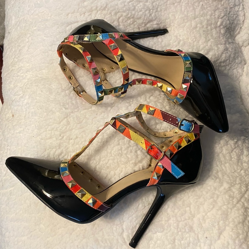 NWOT Studded Stiletto Heels - Picture 6 of 7